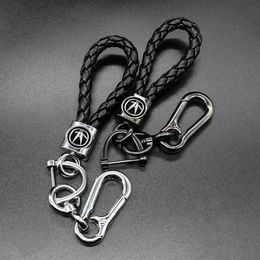 Auto Parts Metal 360 Degree Rotating Key Chain 3D Business Leather Braided Rope Keychain For Acuralogo Keychains3646327189h
