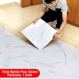 Simulated Marble Tile Floor Sticker PVC Waterproof Self-adhesive for Living room Toilet Kitchen Home Floor Decor 3d Wall sticker