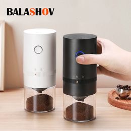 Manual Coffee Grinders Portable Electric Coffee Grinder Nuts Grains Pepper Coffee Bean Grinder USB Grinder Machine Home Travel Ceramic Grinding Core 230614