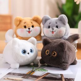 1pc Cute White Black Cat Pendant Plush Toy Soft Lovely Anime Toy Cartoon Animal Stuffed Doll Girls Valentine Day Gift Ornaments