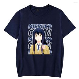 Men's T Shirts Mieruko-chan Merch T-shirt Loose Short-sleeved Casual All-match Neutral T-shirts Kawaii Kids Tees Streetwear Clothes
