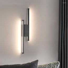 Wall Lamps Led Lamp Modern Interior Light Bedside Bedroom Lights Black Design Indoor Corridor Sconce Home Decor