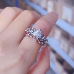 Wedding Rings Carofeez 2023 Romantic Rhinestones Zircon Set For Women Engagement Jewelry Accessories Fashion Heart