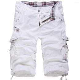 Calças masculinas 2023 shorts homens camuflagem legal verão algodão casual roupas de marca curta confortável carga