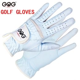 Sports Gloves 1pair GOG GOLF GLOVES BLUE Professional Breathable Sky Blue soft Fabric For women left and right hand 230615