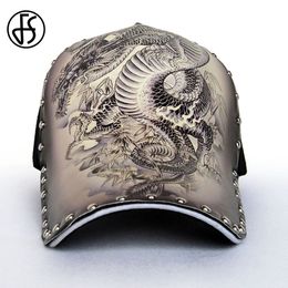 s FS 3D Printing Chinese Dragon Baseball Caps For Women With Rivet Summer Men Caps And Hats Street Hip Hop Cap Bone 230614