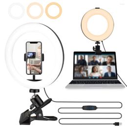 Flash Heads Video Conference Lighting Clip On Laptop 6" Led Selfie Ring Light For Zoom Call Remote Working Distance Learning