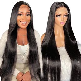 30 36 Inch Straight Lace Front Wig Human Hair Brazilian Preplucked 13x4 Transparent Lace Frontal Wig 13x6 Hd Bone Straight Wigs