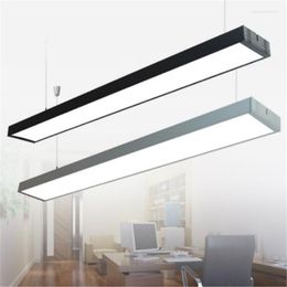 Pendant Lamps Ultra-thin 1.2m Long LED Office Chandelier Light Minimalist Creative Bar Can Be Mounted On The Ceiling