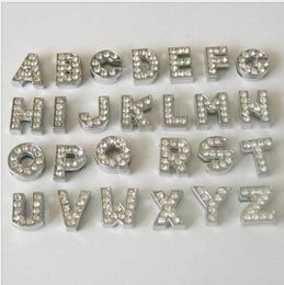 2021 (500 Pieces/lot) 8MM/10MM A-Z Rhinestone Letter Charms for DIY Pet Name! DIY Dog Cat Pet Collar Slide Charm Letters