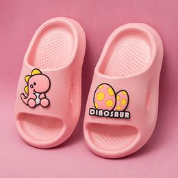 Slipper Cartoon Summer Boy Girls Kids Slippers Dinosaur shoes Indoor Outdoor Soft NonSlip Young Children Sandals For Mother 230615