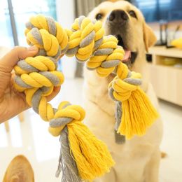 53CM Cotton Chew Pets dogs Toys for Large Dogs Braided Bone Knot Rope Tooth Cleaning Tool Interactive Pet Products Toy