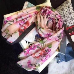 silk scarf fashion print pattern ladies collar 18090cm designer scarfs Women Outdoor Beach Shawl Silk Scarves9544679307F