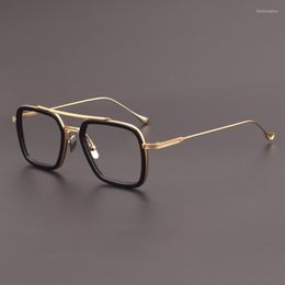 Sunglasses Frames Pure Titanium Acetate Eyeglasses Frame Vintage Men Optical Eyewear Japanese Handmade Prescription Computer Glasses For