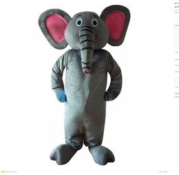 ursuit Cartoon Dress Outfits Halloween Set Partyprofessional factory hot new Grey Elephant Costume/Pink Eye Elephant Mascot Costume