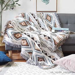 Blankets Decorative Plaid Blankets Knitted Sofa Cover Full Blanket Striped Room Bedside Blanket for Home Rugs Camping Blanket R230615