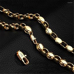 Chains Golden 18 K Chain Necklace 20 Inch Men's Personality Atmosphere Simple 50CM