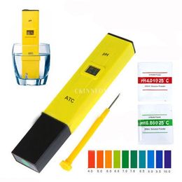 100 PCS By Ph Metre Tester Automatic Temperature Compensation For Aquarium Pool Water Lcd Pen Monitor