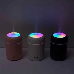Humidifiers USB Cool Mist Sprayer Portable 300ml Electric Air Humidifier Aroma Diffuser with Colourful Night Light for Home Car