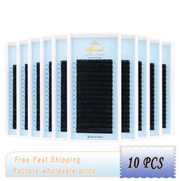 Makeup Tools AGUUD 10 CasesLot Eyelash Extension Individual Lash Eyelash All Size Matte Black Russion Volume Eyelash High Quality False Mink 230615