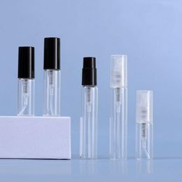 2ml 3ml 5ml Mini Perfume Glass Bottle glass sample bottle vials with plastic pump sample sub bottle 1000pcs/lot Efsuo