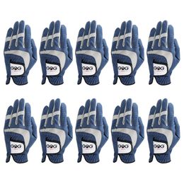 Sports Gloves 10 PCS Mens Golf Breathable Blue Soft Fabric Brand GOG Glove Left Hand Drop Ship 230615