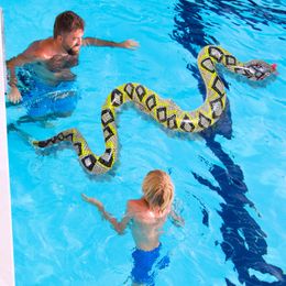 Air Inflation Toy PVC Inflatable Python Simulation Inflatable Snake Tricky Small Animal Toy Inflatable Toy Snake Water Entertainment Accessories 230616