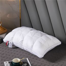 Pillow White 100 Goose Down for Sleep Fivestar el Body Feather Pillows Cotton Bedroom Neck Sleeping 230615