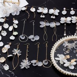 Dangle Earrings Korean Flower Elegant Retro Drop Geometric Blossom Pendant Women's Romantic Lovers Engagement Jewelry