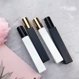 100PCS 10ml Square Perfume Bottle Portable Glass Refillable Spray Bottle Atomizer Container Women Perfume Pump Travel Bottle Pjkbu