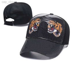 Mens Baseball woman Brand Tiger Head Hats bee snake leopard Embroidered bone Men Women casquette Sun Hat gorras Sports mesh trucker Cap