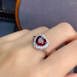 Wedding Rings Astuyo Wish Fashion Women Ring Ruby Colour Crystal Engagement Proposal Heart For Female Gift