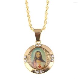 Pendant Necklaces Jesus Portrait Pendants Necklace Women Heavenly Father Cross Christian Jewelry