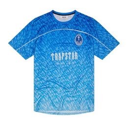 Men's T-Shirts Limited New Trapstar London T-shirt Short Sleeve Unisex Blue Shirt For Men Fashion Harajuku Tee Tops Male T shirts Tidal flow design 661ess