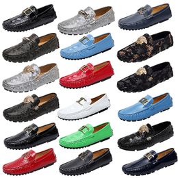 Luxury Men Shoes High-quality PU Leather New Fashion Design Horseshoe Buckle Decoration Comfortable Loafers Classic Black Business Office Shoes Driving Shoes