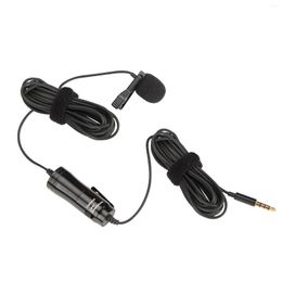 Microphones Hands Free Lavalier Microphone Clip On Phone Camcorder For DSLR Camera Noise Reduction Omnidirectional 3.5mm Jack Mini Mic