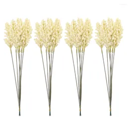 Decorative Flowers 24 Pcs Wheat Ear Flower Artificial Grain Dining Room Table Decor Natural Ears Silk Simulated Baby Wedding Bouquet