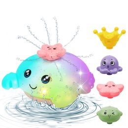 Bath Toys Baby light bathtub toy whale water slide swimming pool toy toddler water slide swimming pool toy 230615