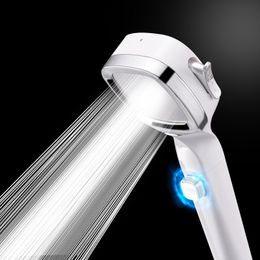 Other Faucets Showers Accs high pressure shower head 4 modes with switch onoff button spray Water Saving Shower Nozzle Philtre Adjustable Bath 230616