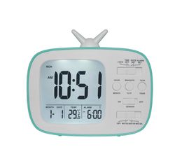 Desk Table Clocks LCD Electronic Bedside Light Glass Dial ABS Shell Kids Alarm Clock 230615