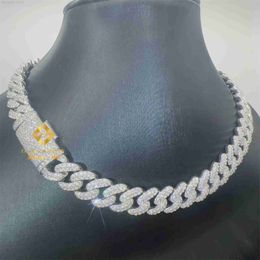 12mm Width Price Iced Out Man Jewelry Gra Certificates Pass Diamond Tester Vvs1 Moissanite Cuban Chain Necklace