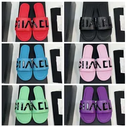 Hot Designer slippers for women Fashion slipper sandals Paris slides sandals unisex beach slippers one line sandals Colour blocking letter version slippers sandals