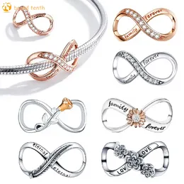 925 Sterling Silver for pandora charms authentic bead DIY Pendant women Bracelets Infinity Eternal Symbol Charm Bow Tie Beads