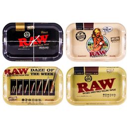 Raw Rolling Tray Metal Cigarette Smoking Trays Tobacco Plate Case Storage 28cm 18cm Smoking Accessories Grinder Roller