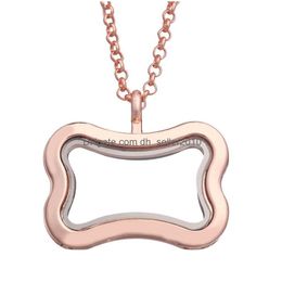 Pendant Necklaces Floating Locket Bone Necklace Open Living Memory For Women Fashion Jewellery Will And Sandy Drop Delivery Pendants Dhf2I