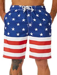 Mens Swim Trunks Long Quick Dry Mens Boardshorts 9 Inches Inseam Mens Bathing Suits with Mesh Lining