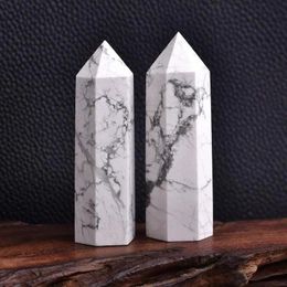 Natural White-turquoise Crystal point Arts Quartz Tower Energy Stone Obelisk Wand Charkra Reiki Healing Crystal Deqru