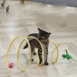 Cat Tunnel Foldable Pet Cat Toys Kitten Pet Training Interactive Fun Toys Tunnel Self Hi Cat Toys