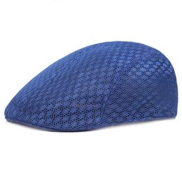 Berets 2023 Men Women Casual Beret Hat Fashion Cotton Solid Color Caps Soft Top Beanie Adjustable Breathable Mesh Caps Summer Spring Z0616