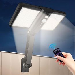 128LED Solar Flood Light Outdoor with Motion Sensor, 6500K daylight, Wall Lamp for Deck fence patio front door garden yard shed path